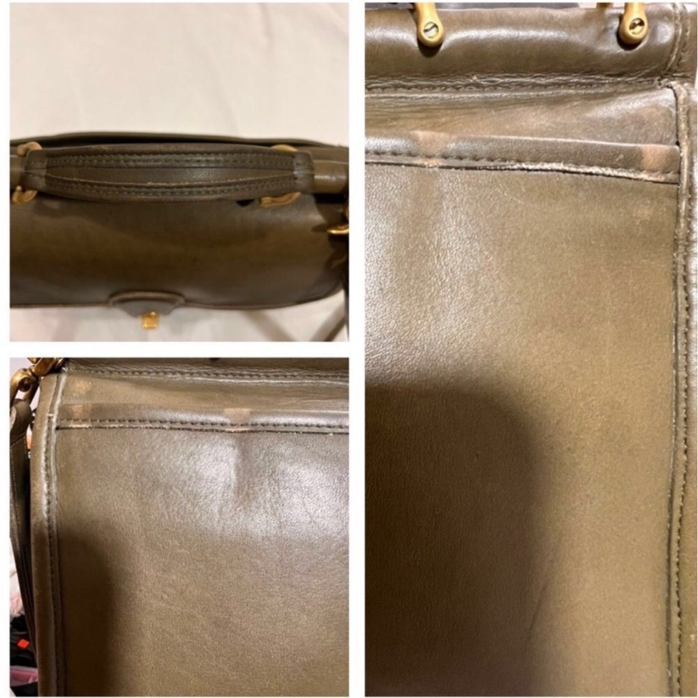 Vintage Coach Willis Bag Olive Green Leather E8C-9927 Rare And HTF - Picture 13 of 13